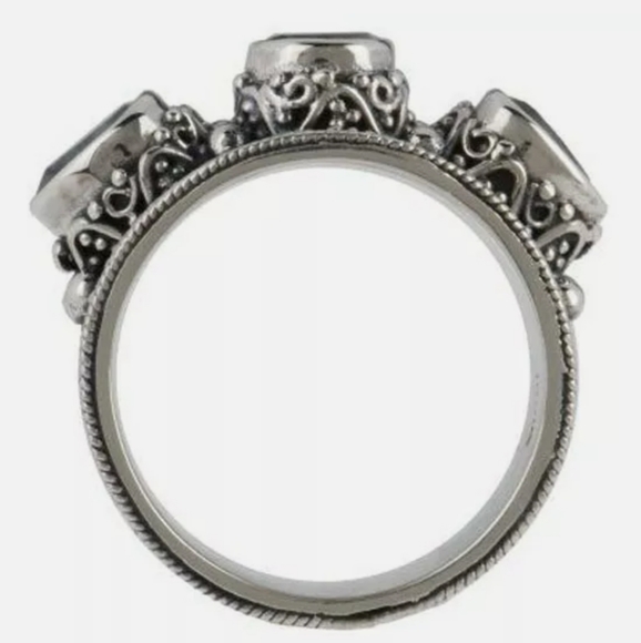 New Sandra Singh Artisan Crafted Sterling Rainbow Moonstone Ring. - Picture 3 of 16